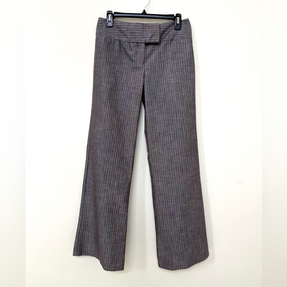 Classic Gray Pinstripe Slacks ~ Wide Leg ~  IZ Byer California ~ Size 9